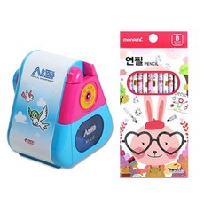 Shapa 削鉛筆機 KI-100 + Monami Monijoo 鉛筆 B 隨機出貨 10入組, 混合色, 1套