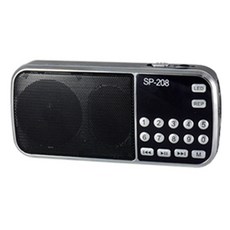 텐교 효도 라디오 스피커, SP-208, 블랙