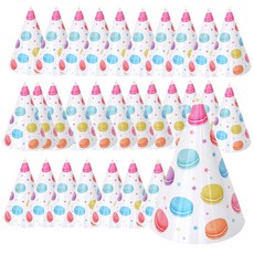 PARTYSHOW 派對尖頂帽 小型, 馬卡龍, 30個