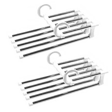 5層式褲架, 白色的, 2個