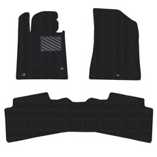 차량용 코일매트 확장형 1+2열 일체형 3p, 현대 신형쏘나타DN8, 블랙