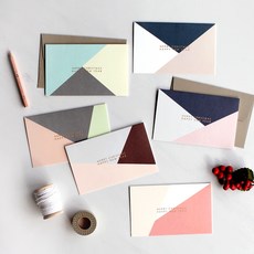 DBDI 聖誕卡 Simple Cubic 9入組, 混合色, 3套