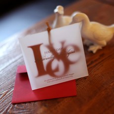 DBD DESIGN 毛氈卡片 Love, Red, 5個