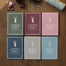 DBDD 聖誕卡 Rudolph 6款套組, 混合色, 3套