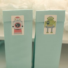 Dibidi 裝飾貼紙 Robot2 2款 6入組, 混色, 15套