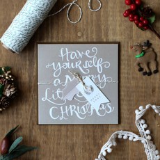 DVD 聖誕卡 Twinkle, 金色, 5個