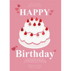 LivingDA 生日布條 直式, 草莓蛋糕