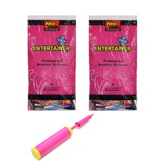 Party Show Neoloons 260N 魔術氣球 標準混合 200入 + 手動打氣筒, 隨機出貨(手動打氣筒), 1套