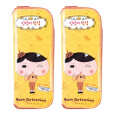 LILFANT 屁屁偵探PVC餐具盒 OT6000, 混色, 2入