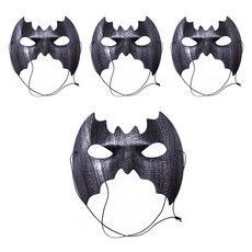 PARTY 09 派對用魅影半臉面具 4入, 灰色