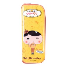 릴팡 엉덩이탐정 PVC 수저케이스 OT5999, 혼합색상, 1개