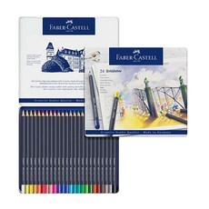 FABER-CASTELL 輝柏 油性色鉛筆+錫盒, 24色, 1盒