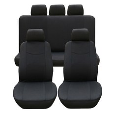 echobelle 汽車座椅套 9件組, 黑色, 1套