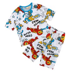 Maykids 童款機器人英雄印花短袖T恤7分褲套裝