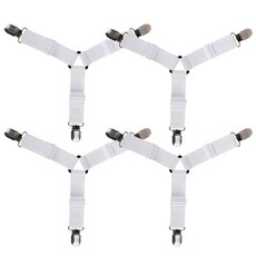 MD global 床單固定夾 Y 型 白色 4入, 1組