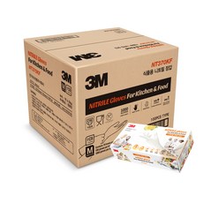 3M 食品用丁腈衛生手套 NT370KF L號, 100件, 10個