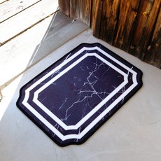 inroom 諾瑪德大理石紋理地墊, 黑色