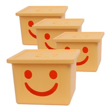 迷你快樂盒子, 黃色, 4入