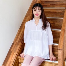 엠오엠 셔링 임산부 블라우스
