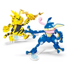 Mega Construx 寶可夢甲賀忍蛙對決電擊獸玩具公仔組, 混色
