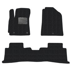 자동차 코일매트 확장형 1+2열 일체형 3p, 기아 셀토스, 블랙