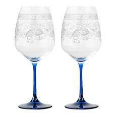 CRYSTALEX Giselle Zwiebel 波爾多紅酒杯 藍色 S130, 560ml, 2個