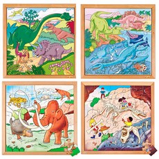 Educo 恐龍木拼圖 4 件套, 1套