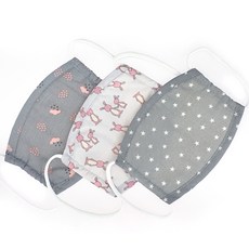 孩童印花氣墊立體口罩3入組