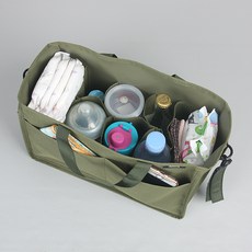 ALMAENG 防水推車收納尿布袋, 卡其色