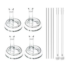soonsooa 通用吸管蓋 4入+寬口吸管 2入+重力球吸管 2入, 單色, 1組