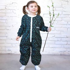 bebe chouette 圖案印花長袖連身防水褲, 混色