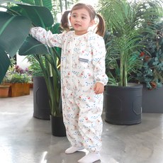 BEBE CHOUETTE 全身美術圍裙 海底世界, 象牙白