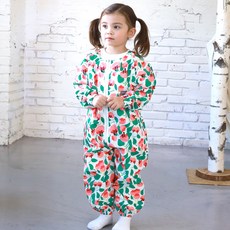 bebe chouette 鬱金香圖案長袖連身防水褲, 混色