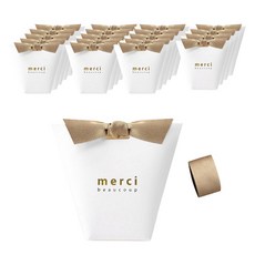 indi.k Premier 底部盒 小 20入 + 緞帶, 白色, 1套