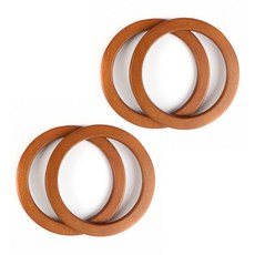 마마니트 등나무링 가방손잡이 13cm, 브라운, 2세트