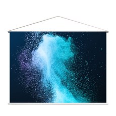 YUNCINE 拉繩掛軸式 4：3 繩索型投影布幕 800 x 650 mm, J-SV040