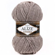 엘리제 마마니트 알리제 라나골드 뜨개실 클래식 단색 2p, 207 진베이지, 2개