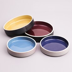 MAISON OBJET 黑森林陶瓷碗 4入組合, 河藍，午夜，勃艮第，楓黃, 1套