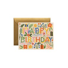 RIFLE PAPER FIESTA 生日卡, 混色, 8個