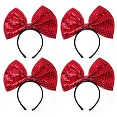 Party09 新款大蝴蝶結髮箍, 紅色, 4個