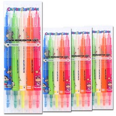 Changu Twin 熒光筆套組 5 支, 混色, 4套