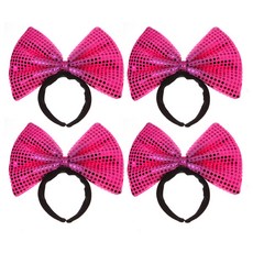 Party09 新款大蝴蝶結髮箍, 玫瑰色, 4個