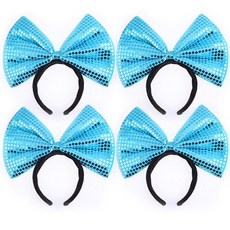 Party09 新款大蝴蝶結髮箍, 藍色, 4個