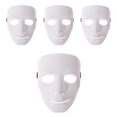 LivingDA 造型面具 4入, 白色的