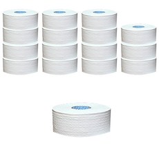 綠色韓國天然紙漿 2 層 16 卷棉花裝飾大卷 250m, 1個, 16卷