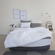 M C Bedding 抗Antiost Alrergare Plus方量子量合併的組合瀑布, 白色