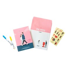 Gongnyanggongnyang愛情書信吉他紀錄筆記本, 混色, 1個