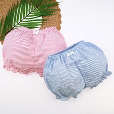 woojooi 女童南瓜大條紋安全褲2件組