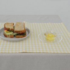 方格桌巾, 黃色的, 2個