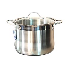 HOGASTORY 電磁爐適用雙耳不鏽鋼深鍋+鍋蓋組, 單色, 31cm